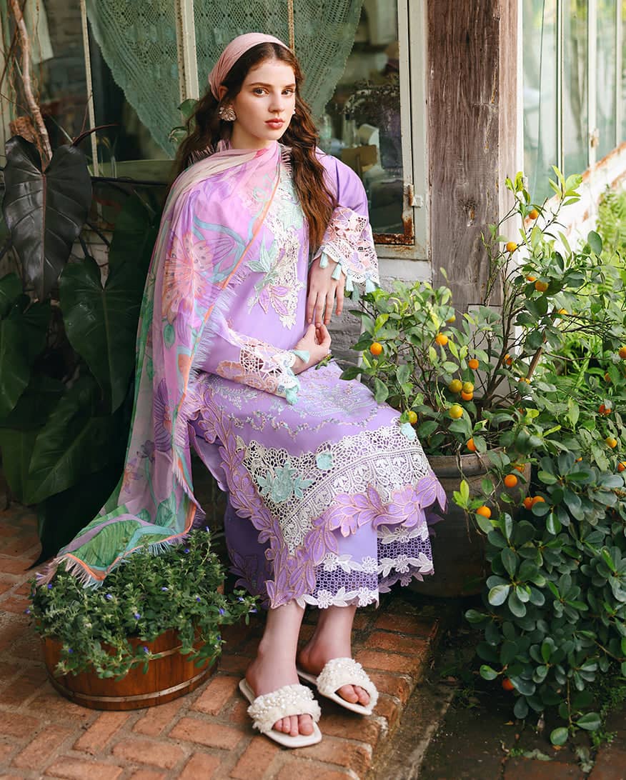 Mushq Hemline 26/Vol 2/Dewspell/Lavender/Chiffon Dupatta
