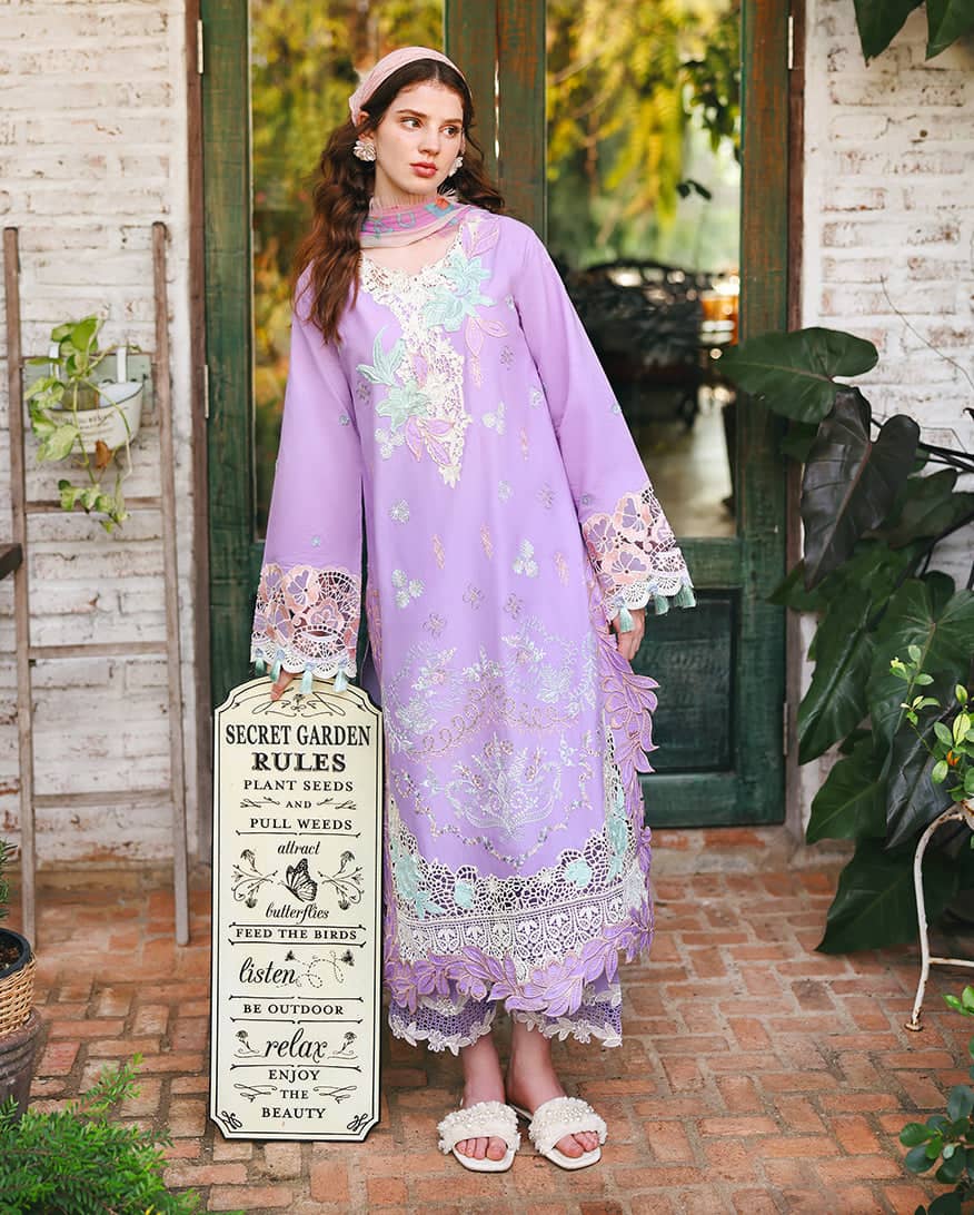 Mushq Hemline 26/Vol 2/Dewspell/Lavender/Chiffon Dupatta