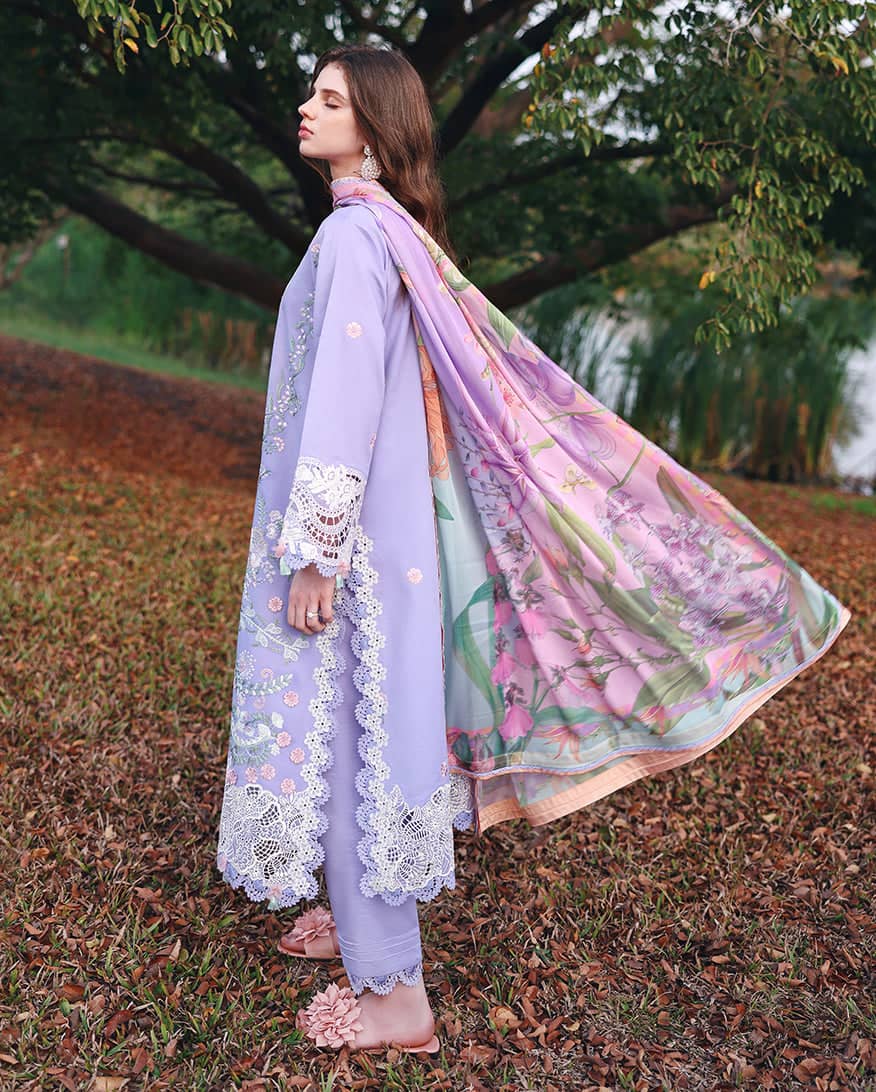 Mushq Hemline 26/Vol 2/Hidden Dahlia/Purple/Silk Dupatta
