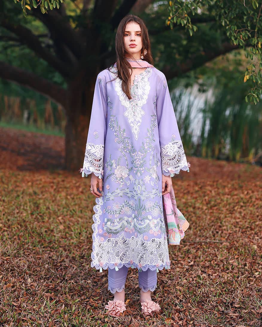 Mushq Hemline 26/Vol 2/Hidden Dahlia/Purple/Silk Dupatta