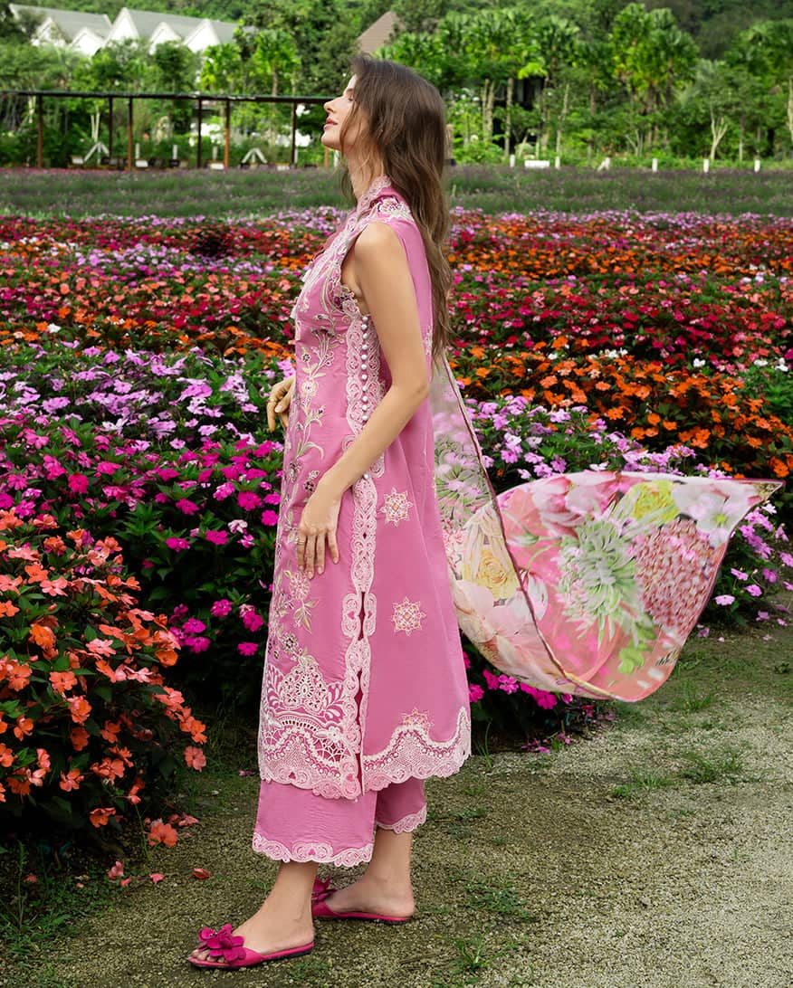 Restocked/Mushq Hemline 26/Whimsical Scent/Chiffon Dupatta/Pink