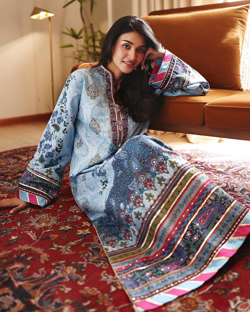 Mushq Hemline Nirvana Silk 26/02/In My Element/Blue