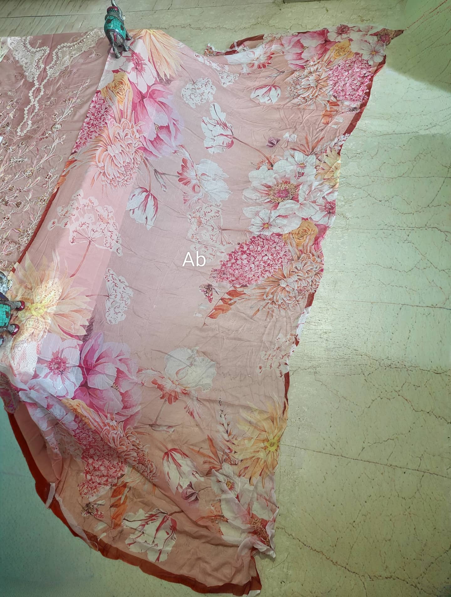 Open Pic/Mushq Hemline 26/Peach Blossom/Peach/Chiffon Dupatta