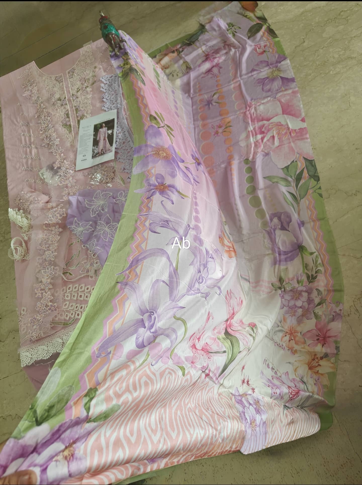 Open Pic/Mushq Hemline 26/Vol 2/Fernlore/Sea Green/Chiffon Dupatta