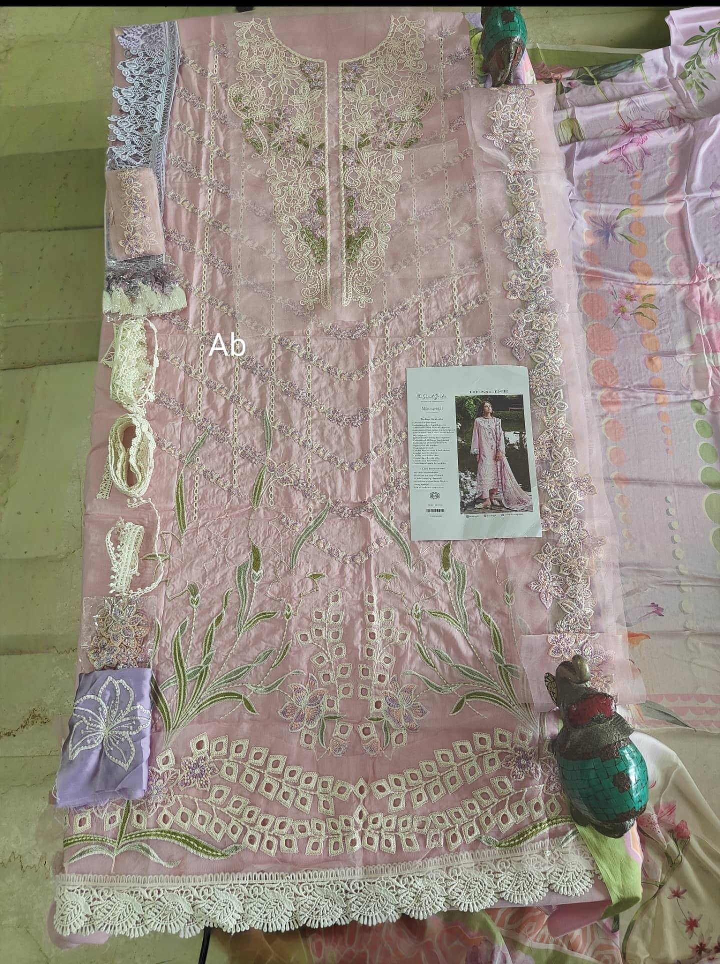 Open Pic/Mushq Hemline 26/Vol 2/Fernlore/Sea Green/Chiffon Dupatta