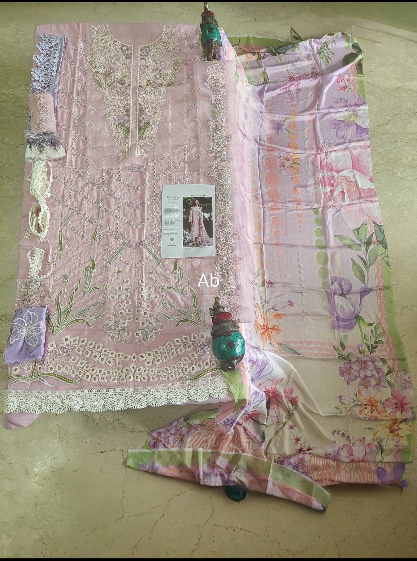 Open Pic/Mushq Hemline 26/Vol 2/Fernlore/Sea Green/Chiffon Dupatta