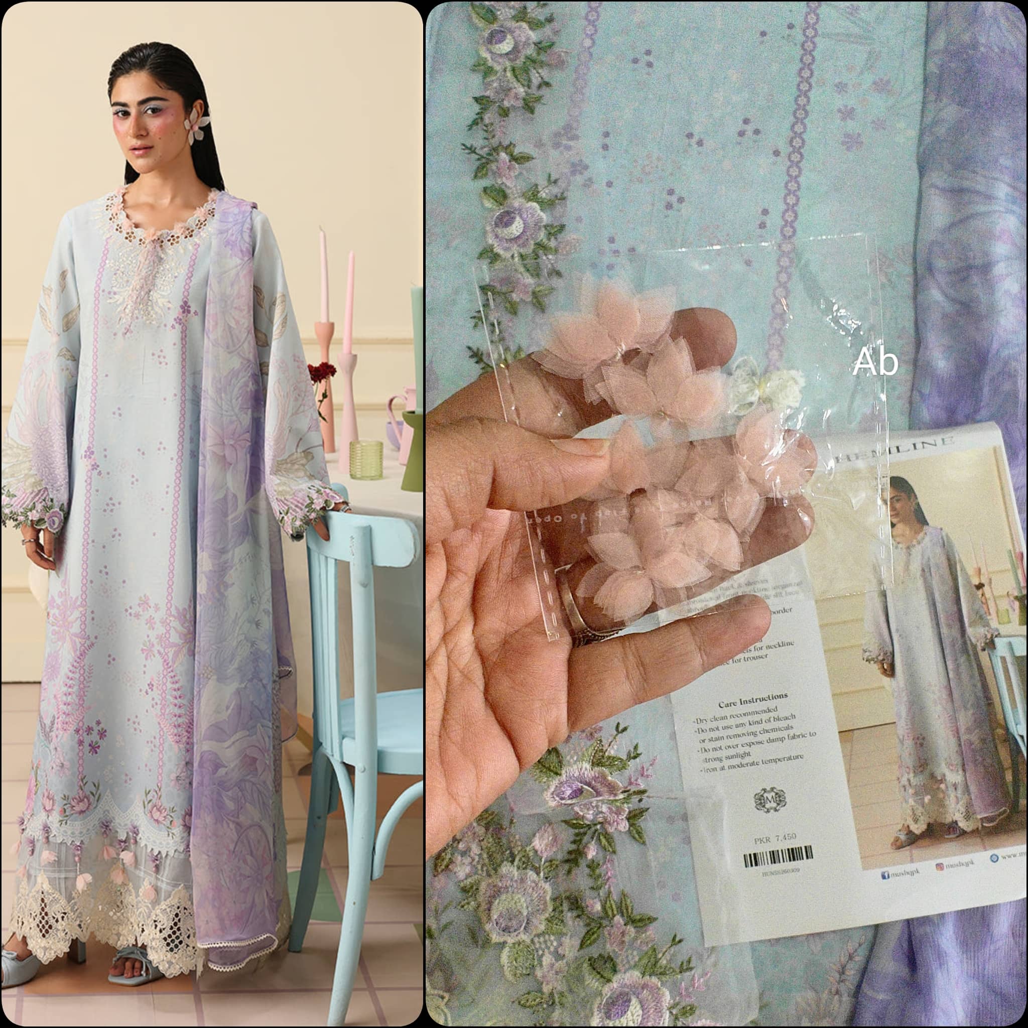 Open Pic/Mushq Hemline Soleil/Sugar Bloom/Ice Blue