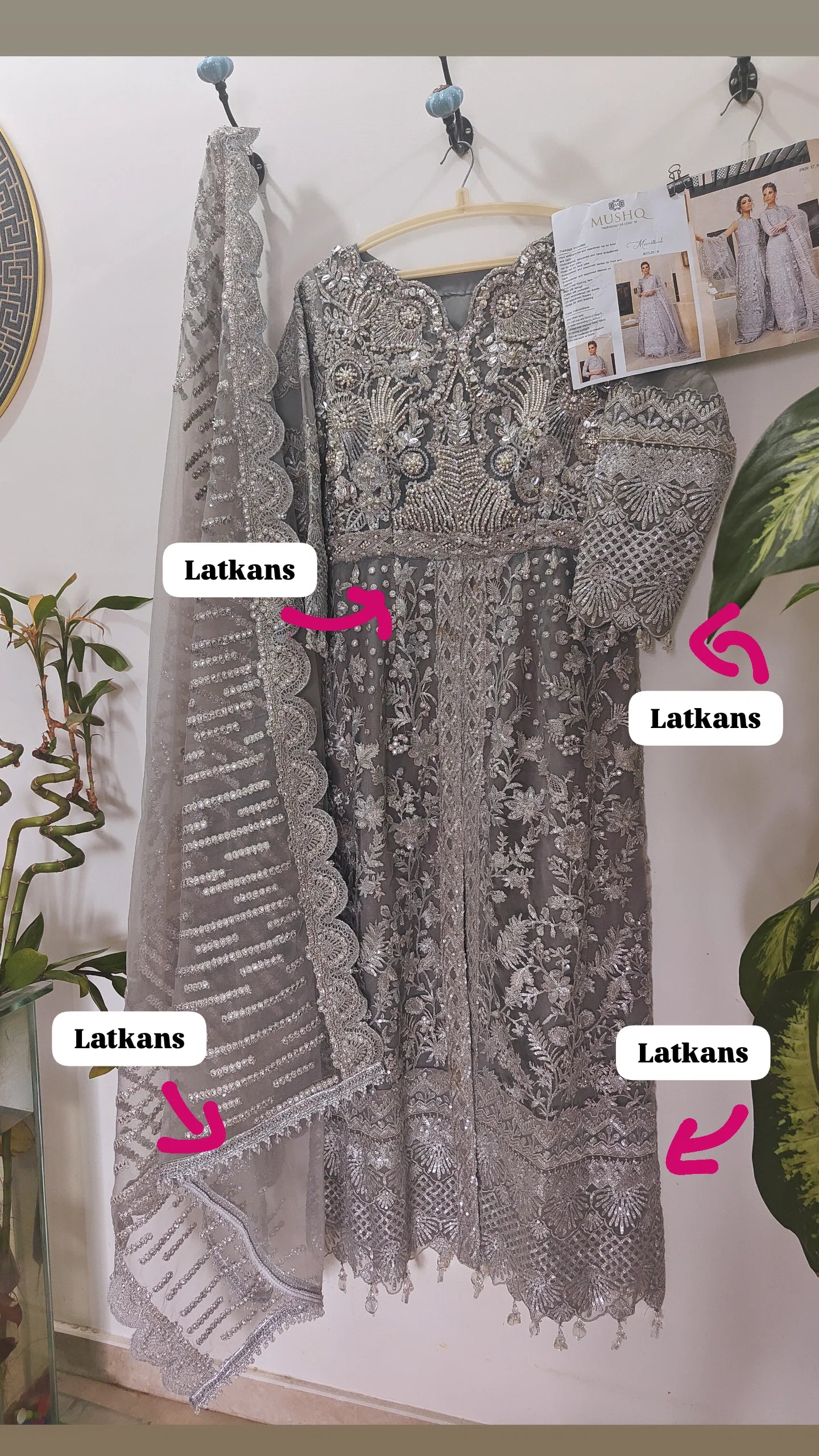 Ready To Wear/Stitched/Size -XL/Mushq Trousseau De Luxe Wedding/Bridal Formal Suit