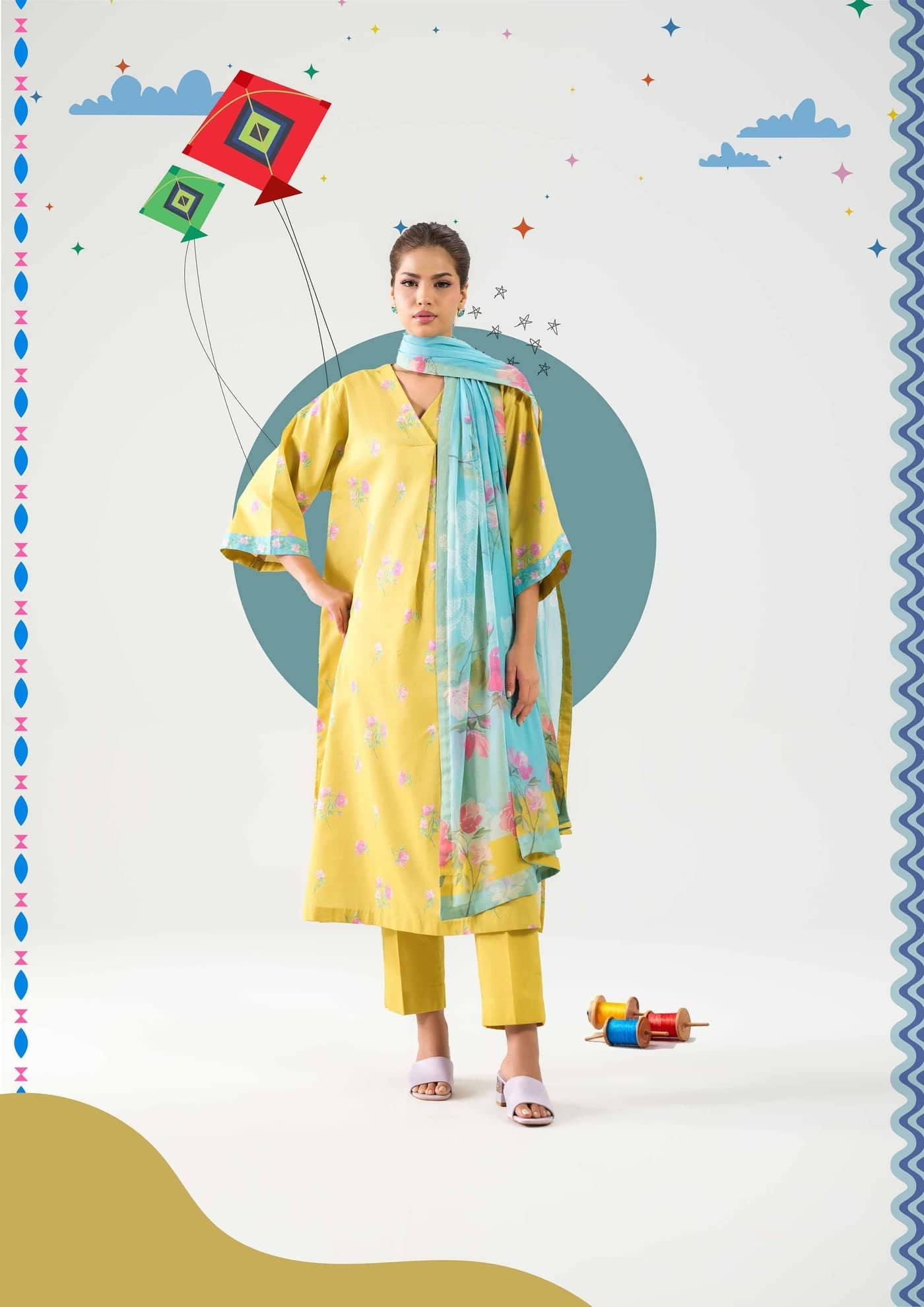 Restocked/Nishat Eid Launch/42601027/Shirt Dupatta Set