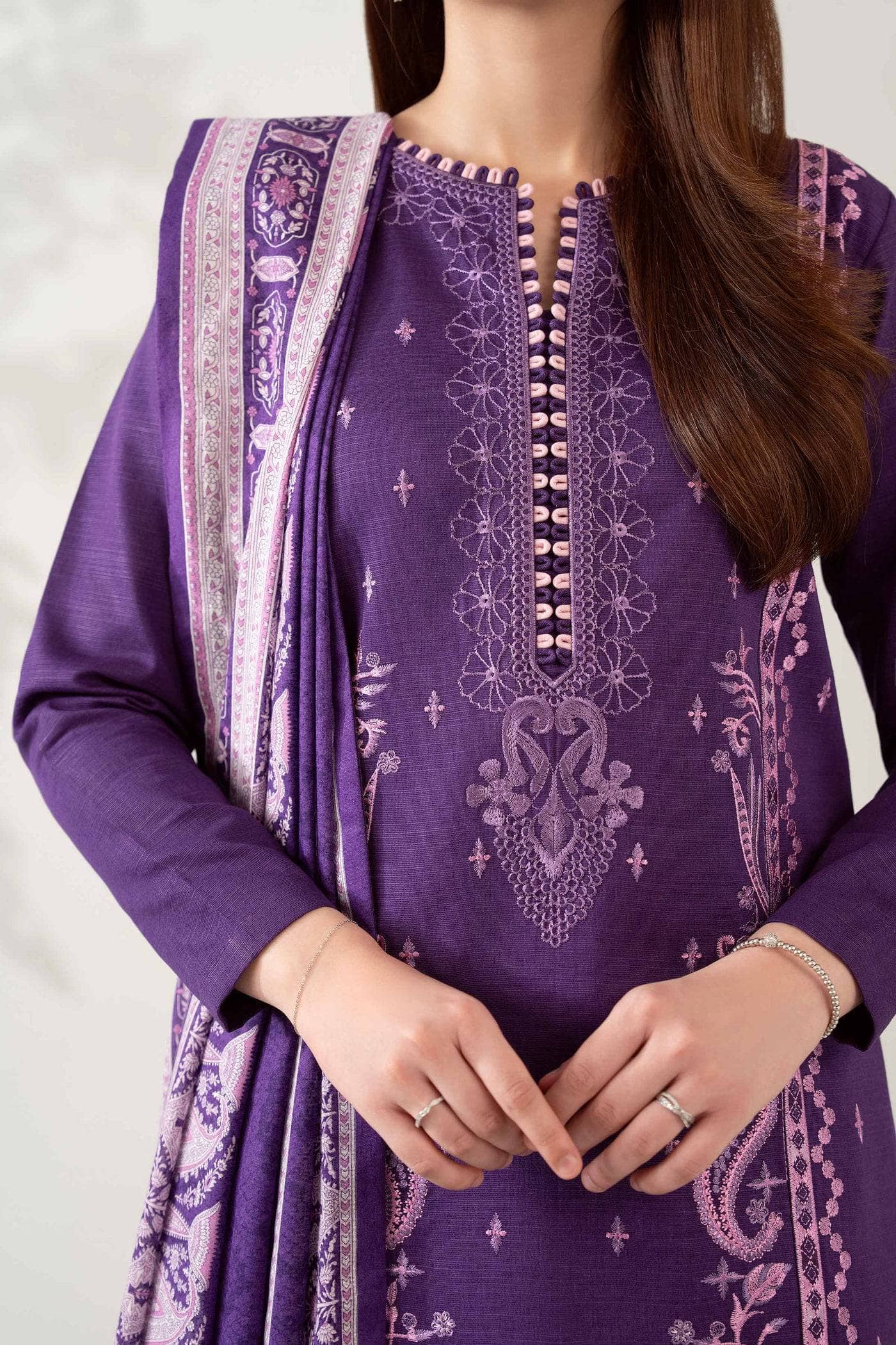 Nishat Winter 25/Printed Embroidered Suit - 42502692/Khaddar -Karandi