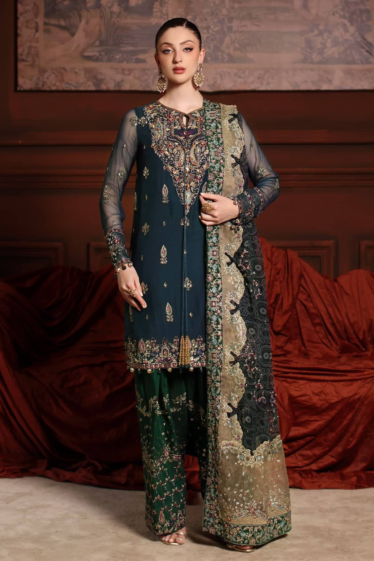Nureh Alfaz Ready To Ship Formals Restocked/Nureh Alfaz Luxury Formals/NL 88/Hand Work
