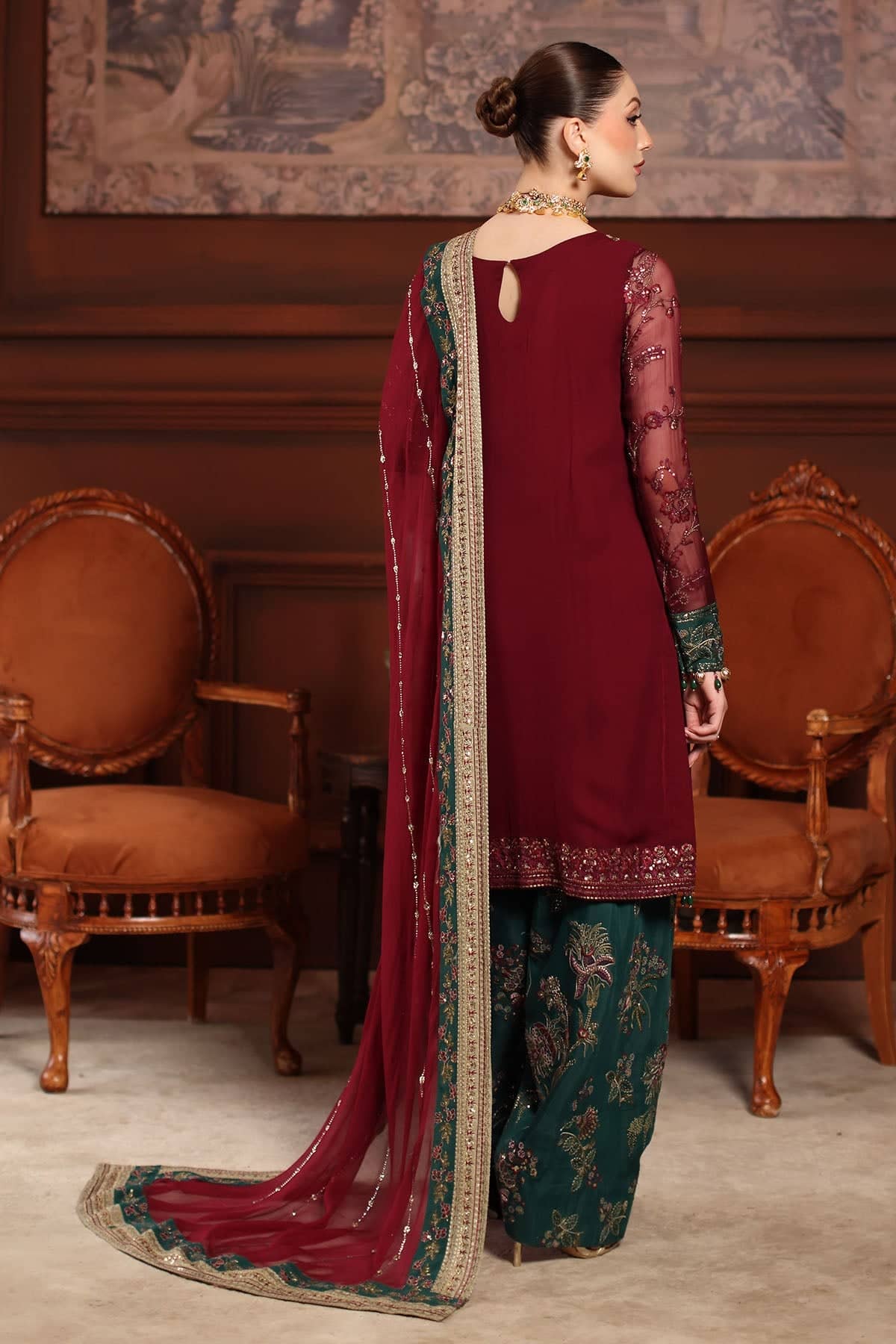 Nureh Alfaz Ready To Ship Formals Restocked/Nureh Alfaz Luxury Formals/NL 90/Hand Work