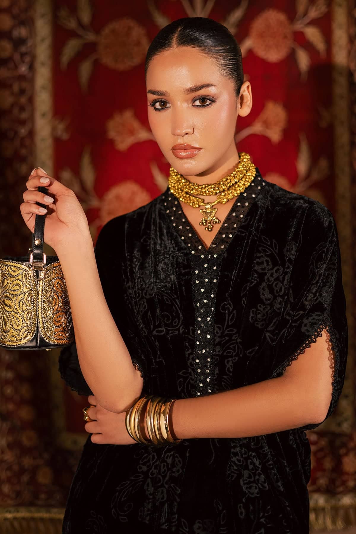 Nureh Ballerina Winter Pakistani Suits Nureh Ballerina/Velvet Cord Sets/Hand Work/Winter Fashion