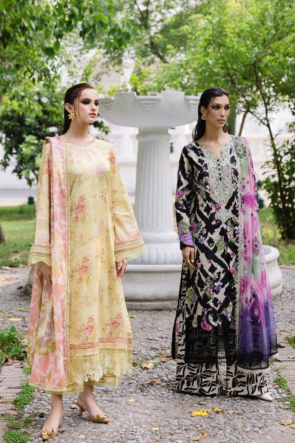 Nureh Lawn Pakistani Suit Nureh Daily Delight Chikankari Lace Collection/05