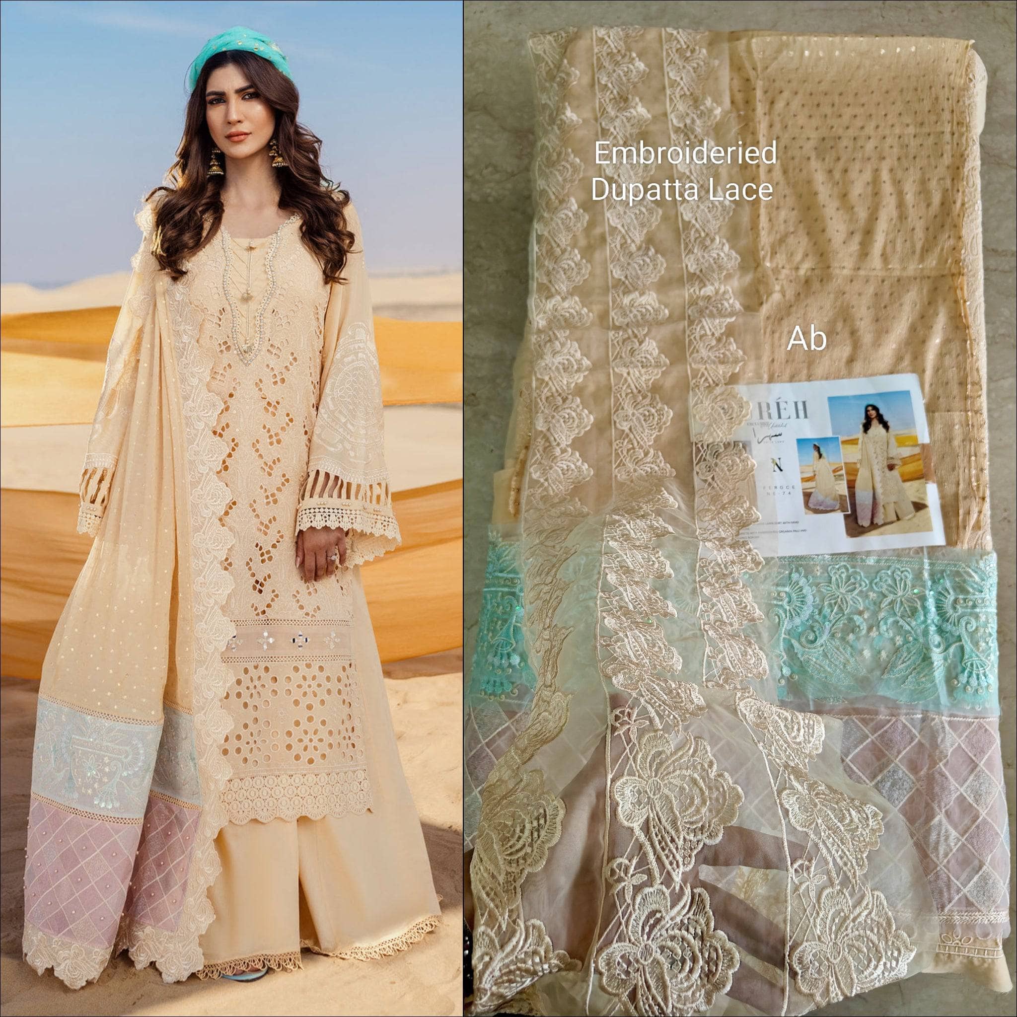 Semi Stitched/Nureh Swiss Voil/FEROCE - NE-74