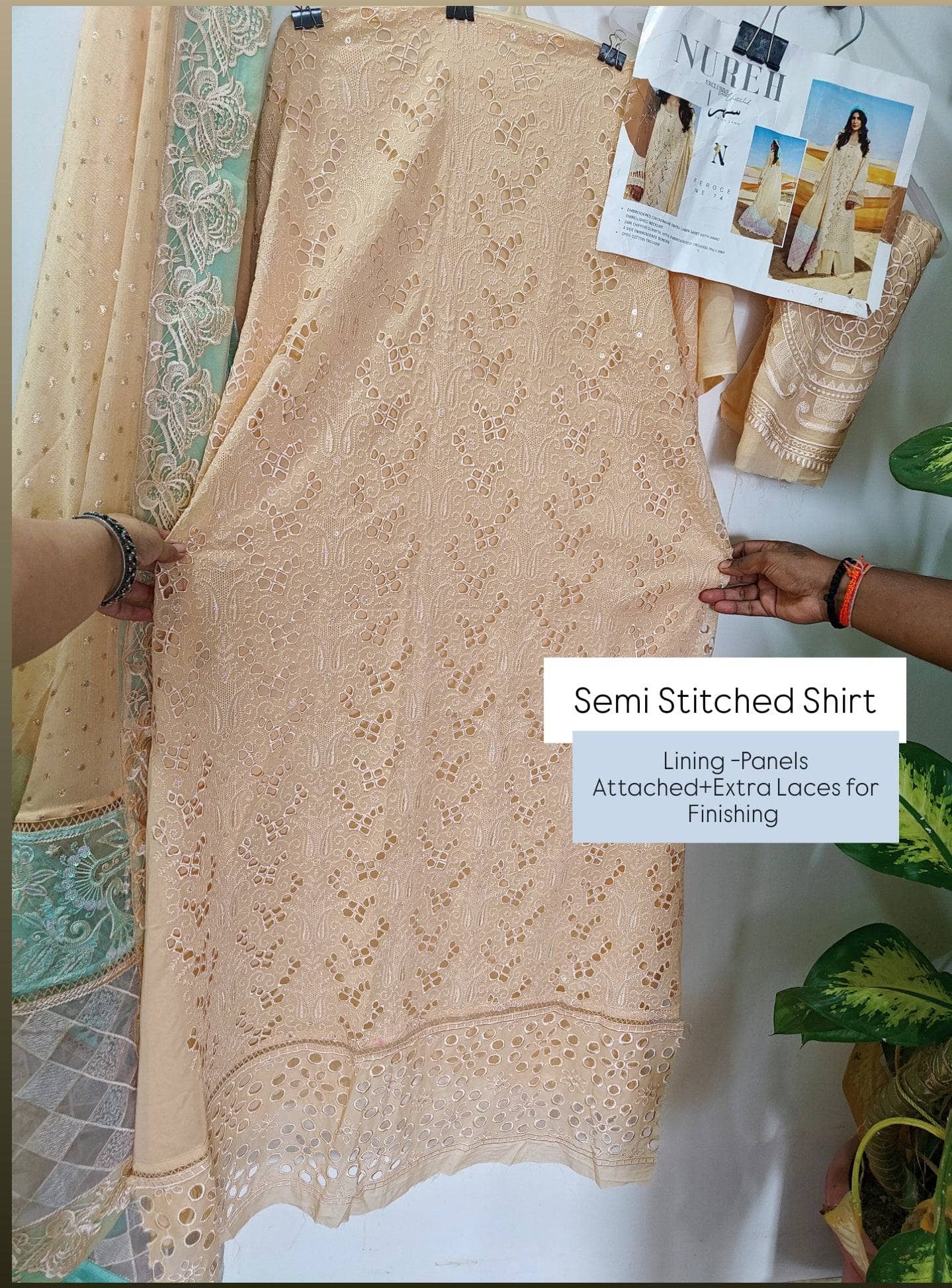 Semi Stitched/Nureh Swiss Voil/FEROCE - NE-74