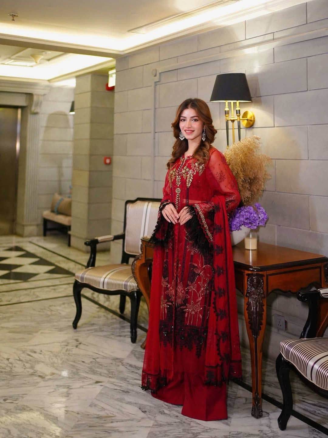 Spotted in Maria B Soiree Luxury Formals/D6/Red