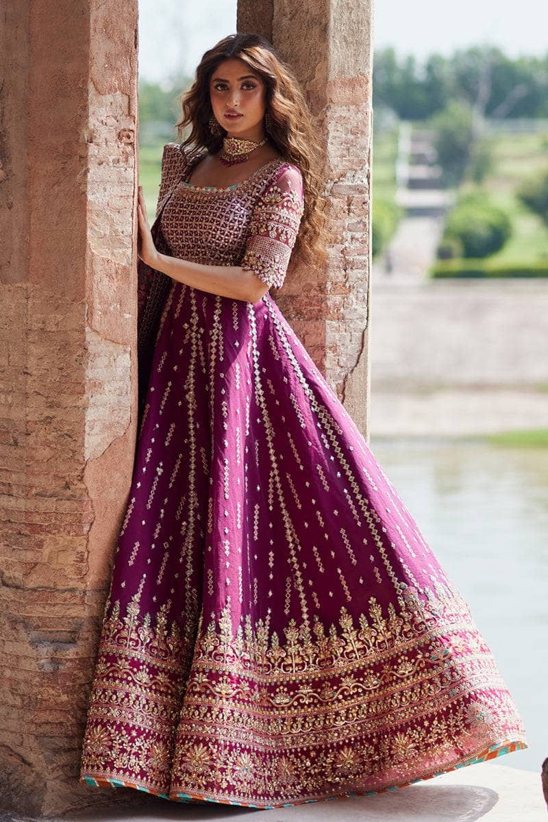Qalamkar Chiffon Pakistani Suit Qalamkar Wedding Formals 24/Vol2/Alya SH-04