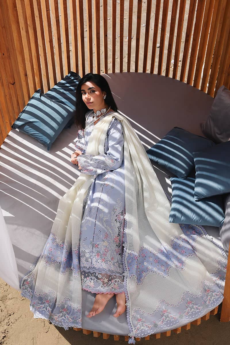 Restocked/Qalamkar Sahil Luxury Lawn 26/SA-08 ZAYNA