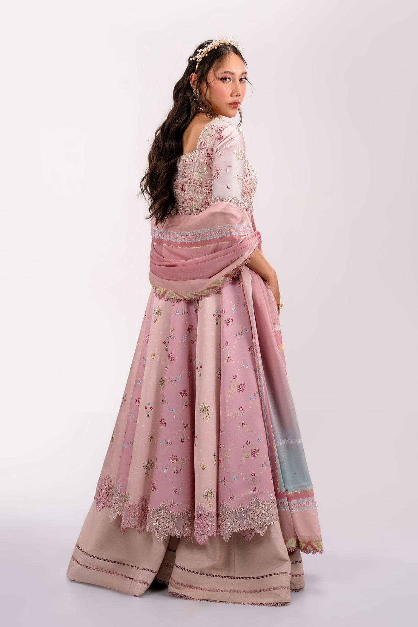 Qalamkar Luxe Charmeuse Silk 26/Hand Work/QSL-04 LARA