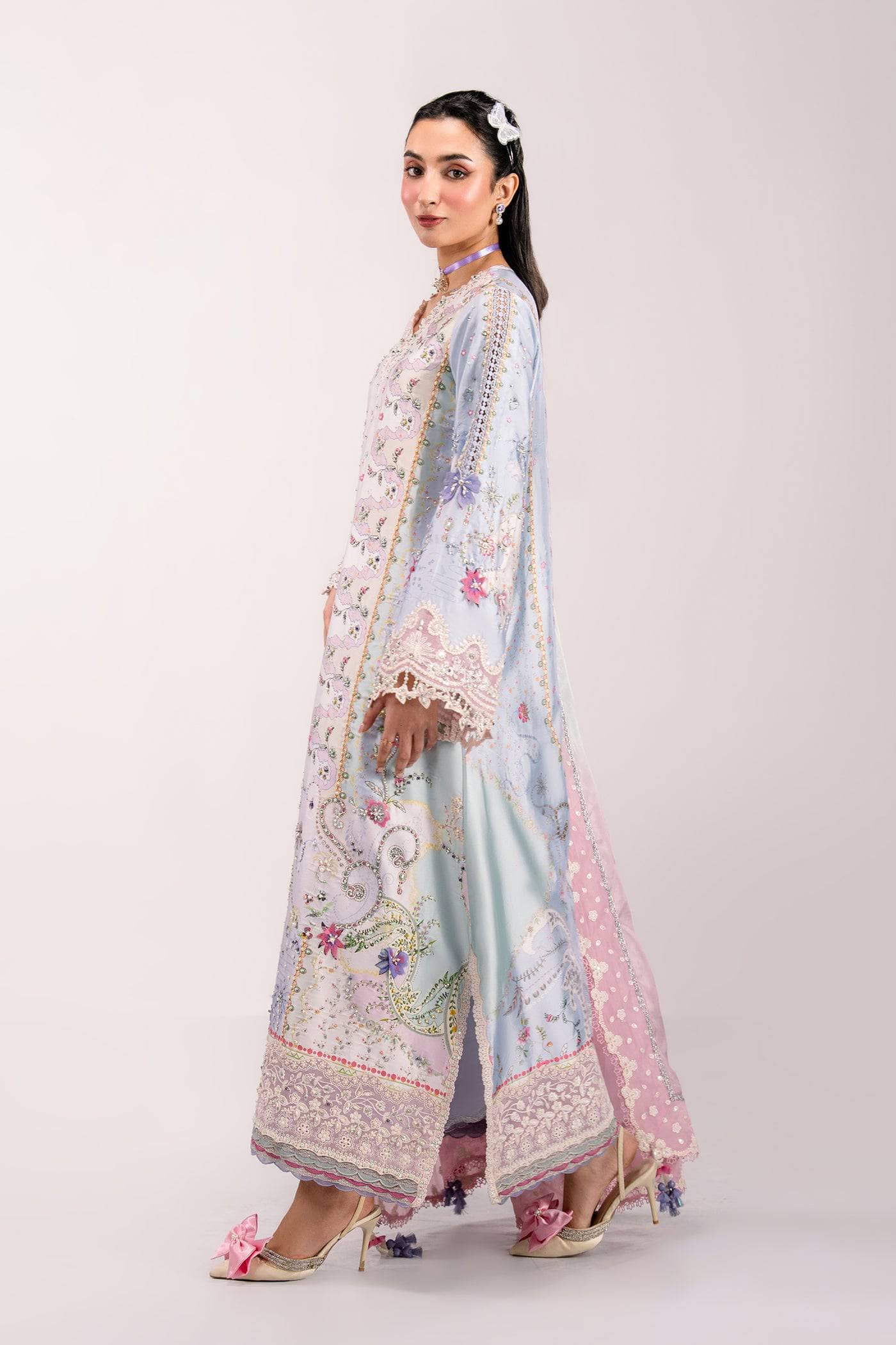 Qalamkar Luxe Charmeuse Silk 26/Hand Work/QSL-05 AKARI