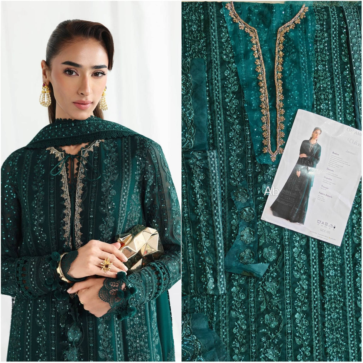 Open Pic/Hot🔥Seller/Qalamkar Chiffon Festive Formals 26/