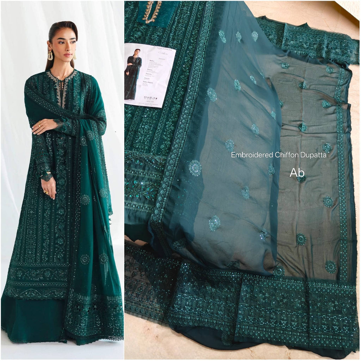 Open Pic/Hot🔥Seller/Qalamkar Chiffon Festive Formals 26/