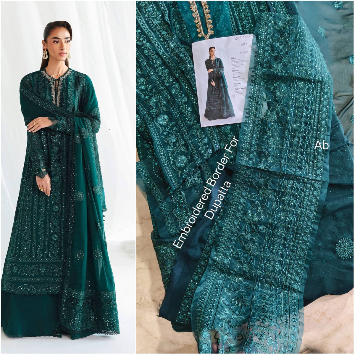 Open Pic/Hot🔥Seller/Qalamkar Chiffon Festive Formals 26/