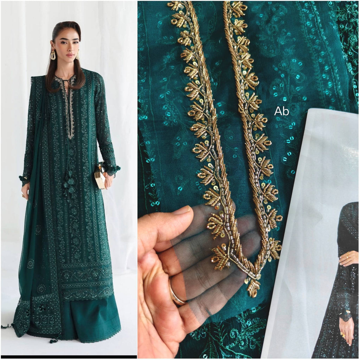 Open Pic/Hot🔥Seller/Qalamkar Chiffon Festive Formals 26/
