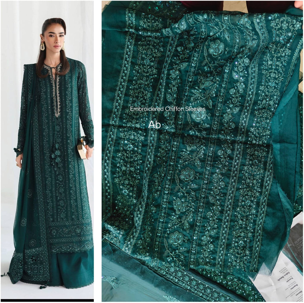 Open Pic/Hot🔥Seller/Qalamkar Chiffon Festive Formals 26/