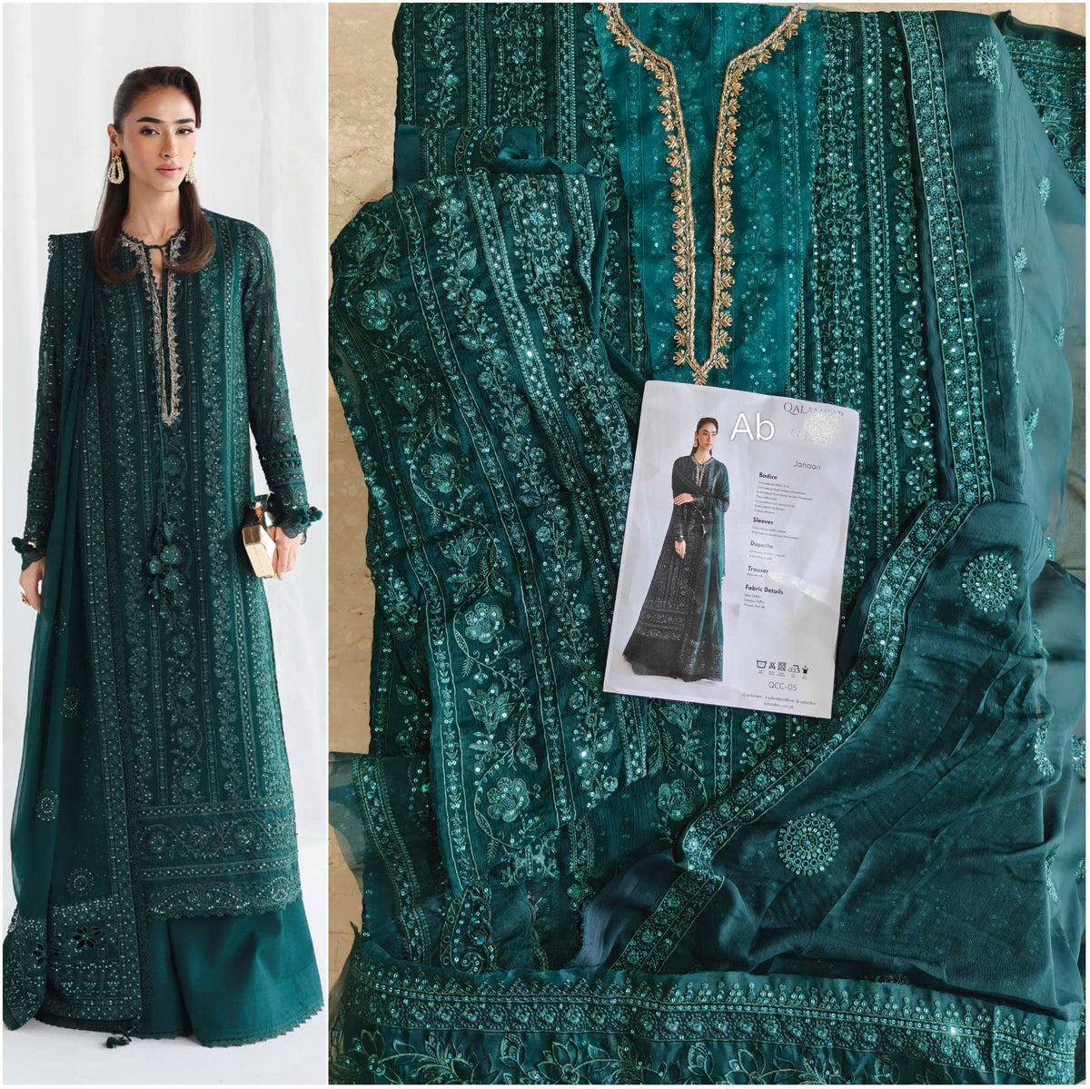 Open Pic/Hot🔥Seller/Qalamkar Chiffon Festive Formals 26/