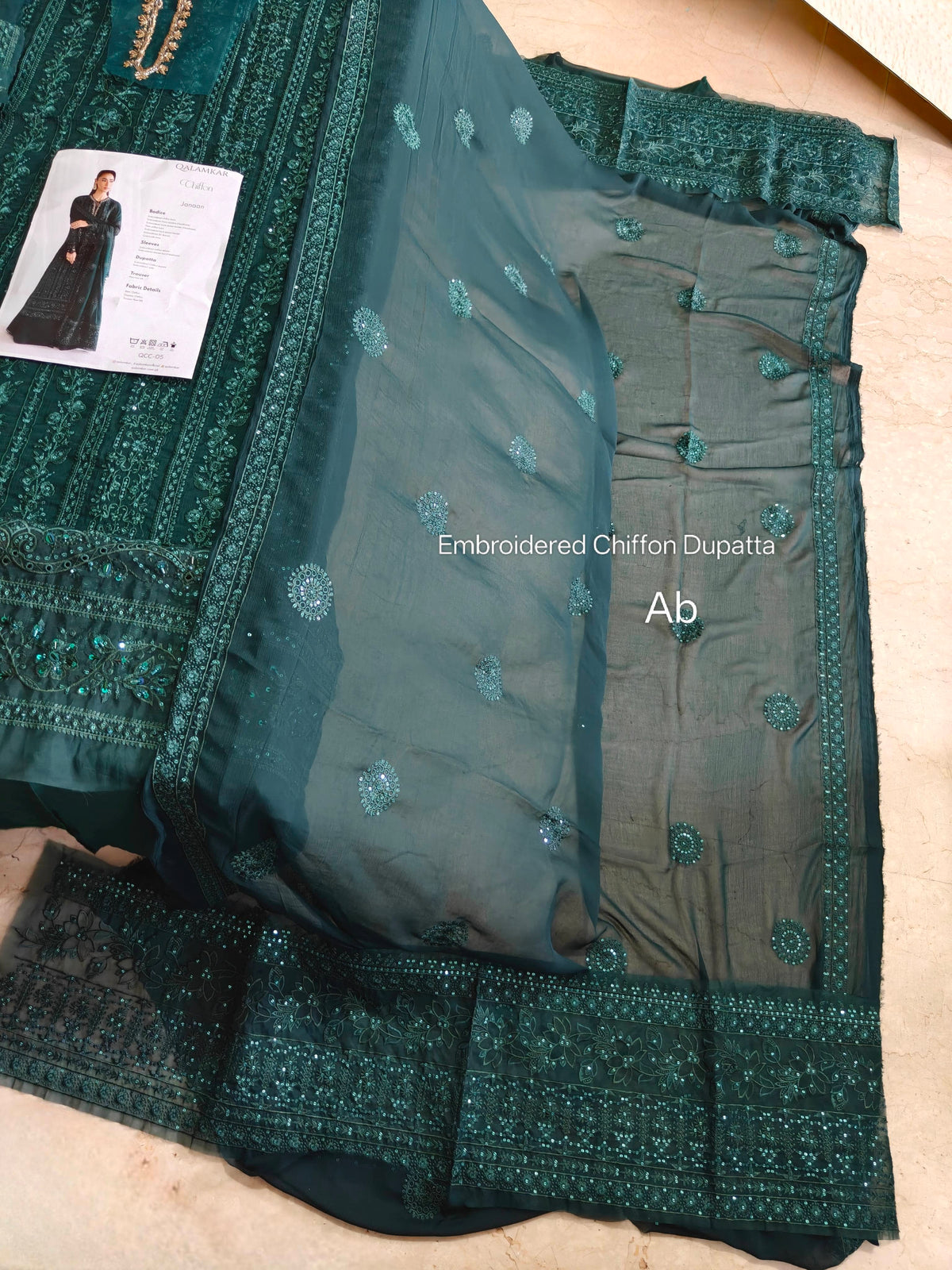 Open Pic/Hot🔥Seller/Qalamkar Chiffon Festive Formals 26/