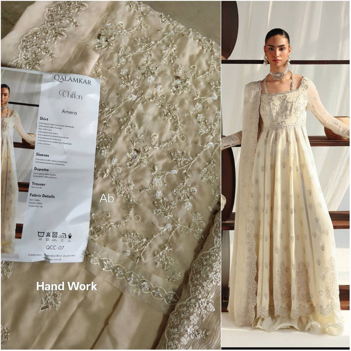 Open Pic/Hot🔥Seller/Qalamkar Chiffon Festive Formals 26/QCC-07 AMERA