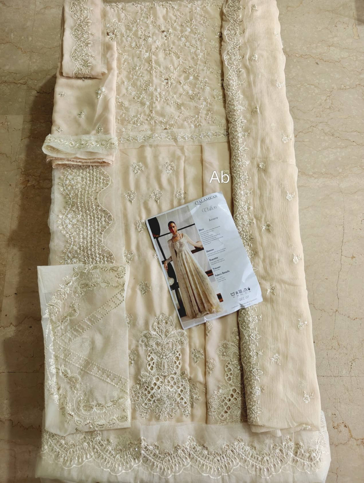 Open Pic/Hot🔥Seller/Qalamkar Chiffon Festive Formals 26/QCC-07 AMERA