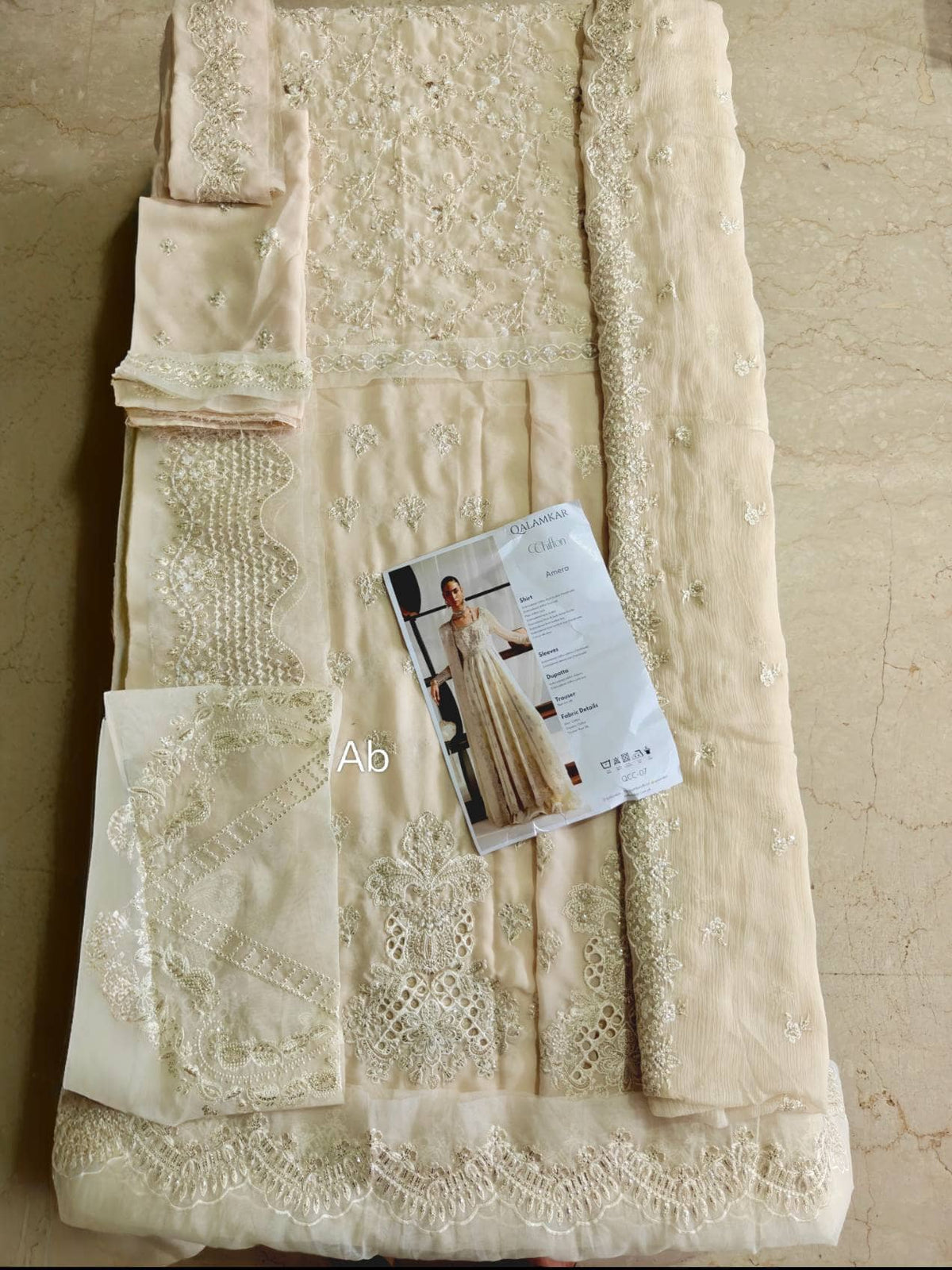 Open Pic/Hot🔥Seller/Qalamkar Chiffon Festive Formals 26/QCC-07 AMERA