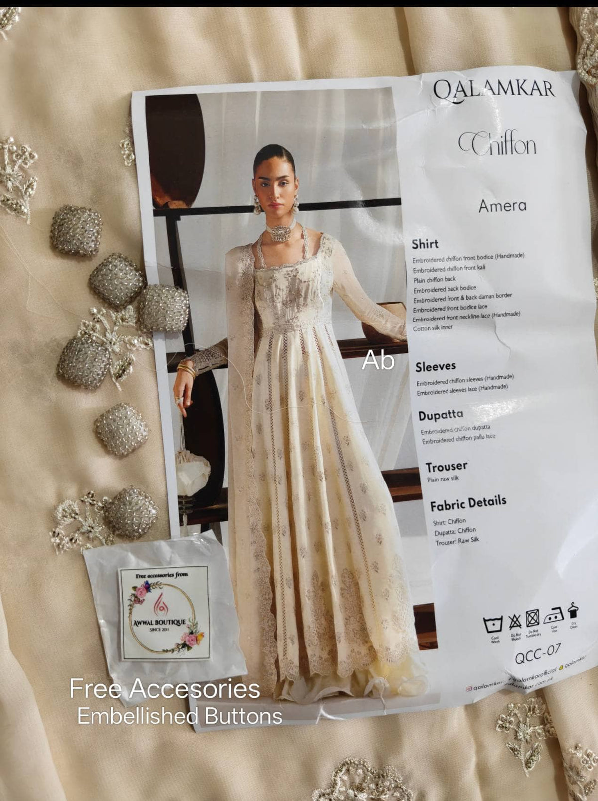 Open Pic/Hot🔥Seller/Qalamkar Chiffon Festive Formals 26/QCC-07 AMERA
