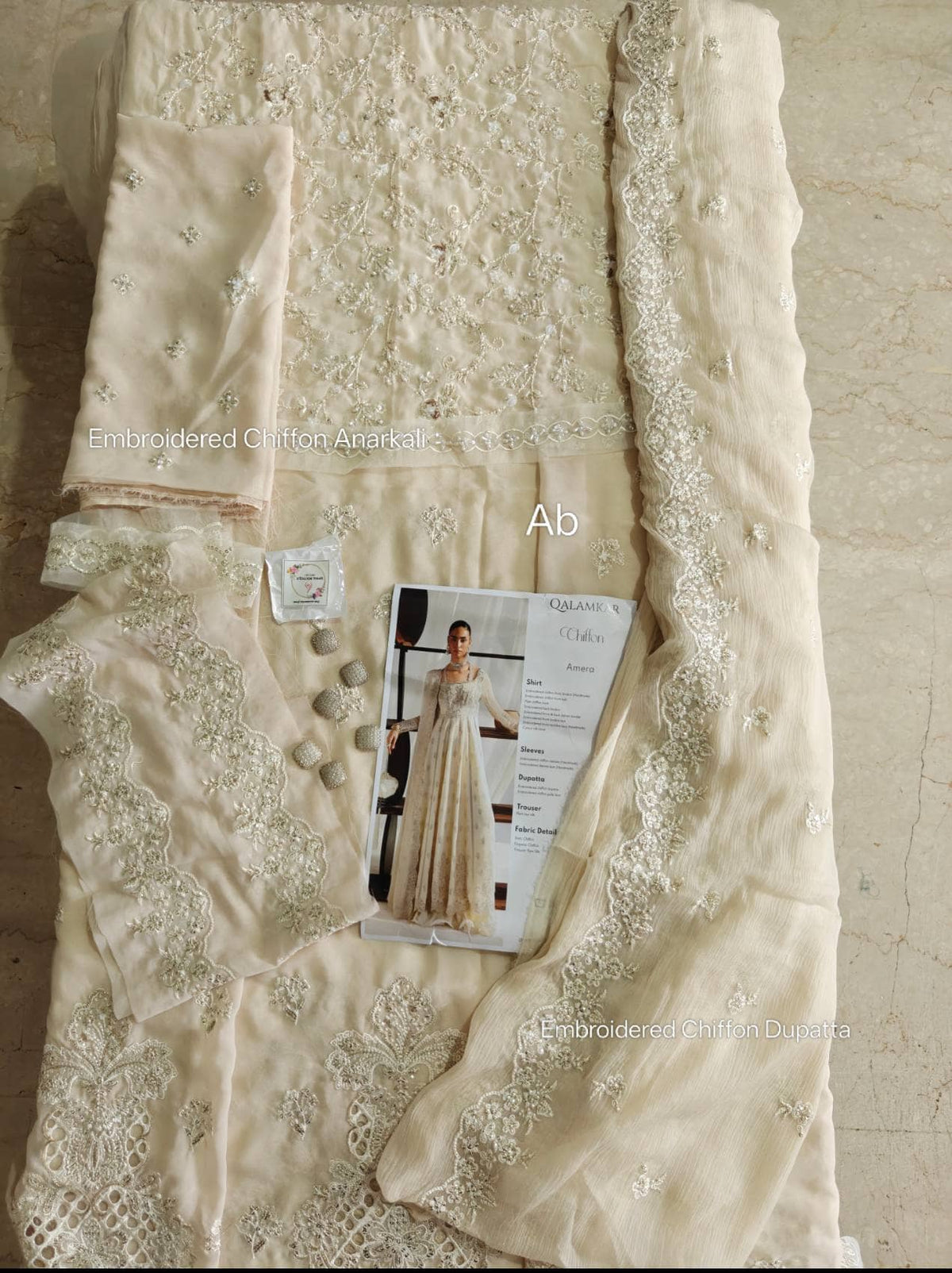 Open Pic/Hot🔥Seller/Qalamkar Chiffon Festive Formals 26/QCC-07 AMERA