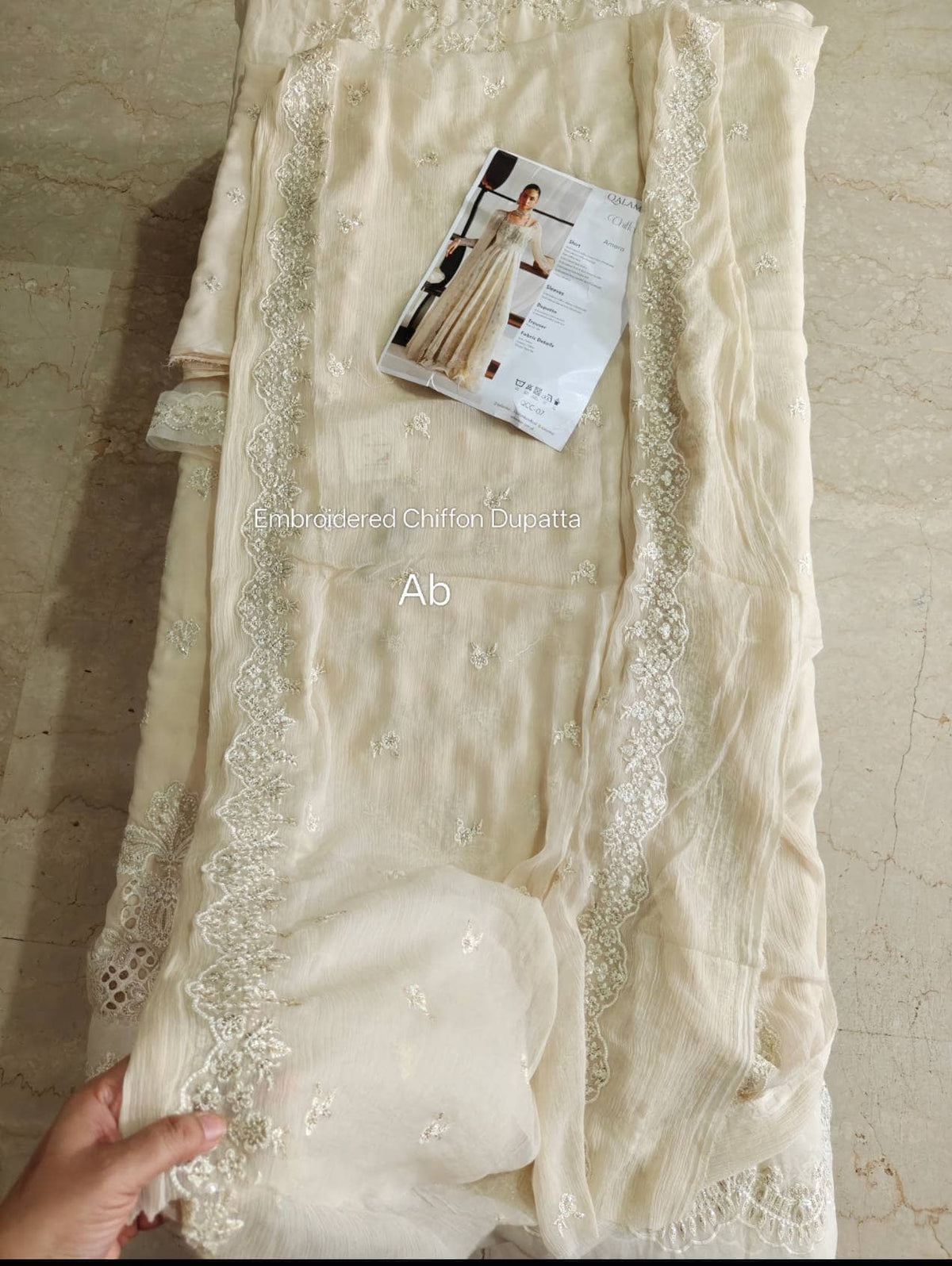 Open Pic/Hot🔥Seller/Qalamkar Chiffon Festive Formals 26/QCC-07 AMERA