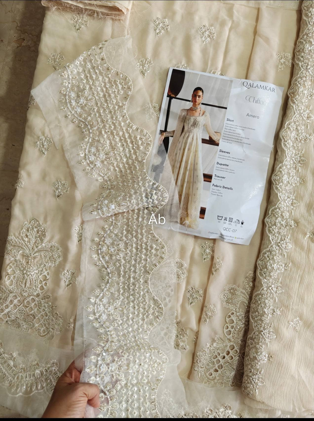 Open Pic/Hot🔥Seller/Qalamkar Chiffon Festive Formals 26/QCC-07 AMERA