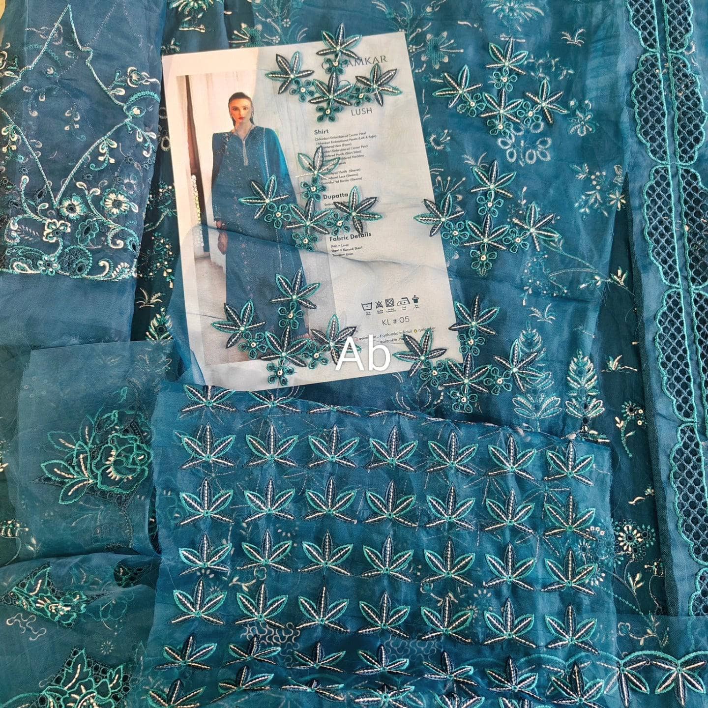 Open Pic/Qalamkar Q Line Linen 25/Lush/KL 05