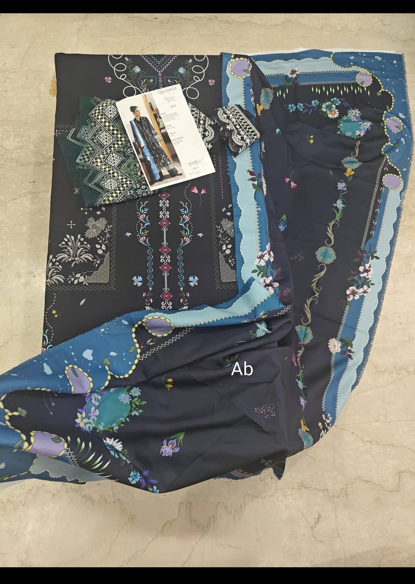 Qalamkar Q Print open pics Open Pic/Qalamkar Q Print Fall 25/QW-06 (B) SKYE