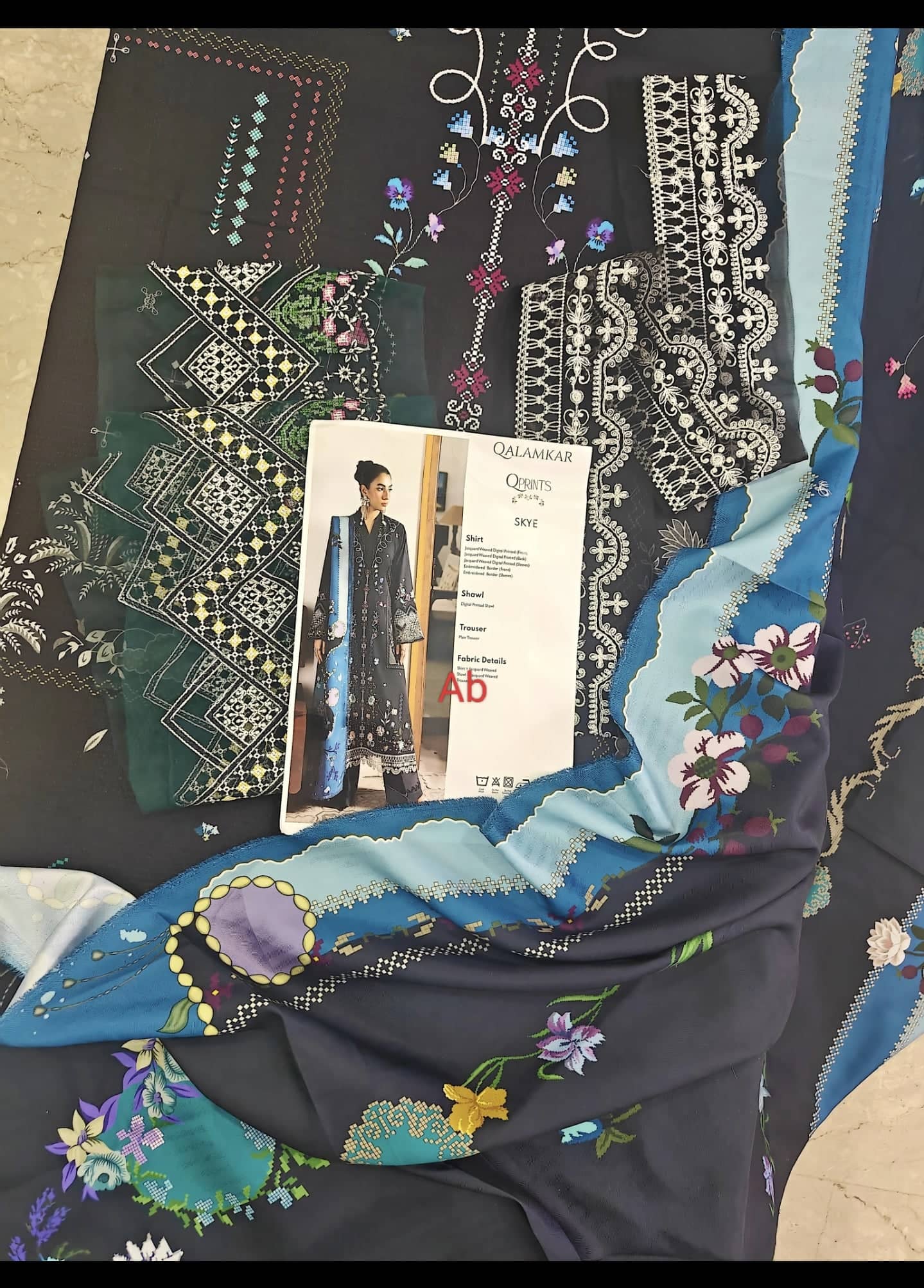 Qalamkar Q Print open pics Open Pic/Qalamkar Q Print Fall 25/QW-06 (B) SKYE