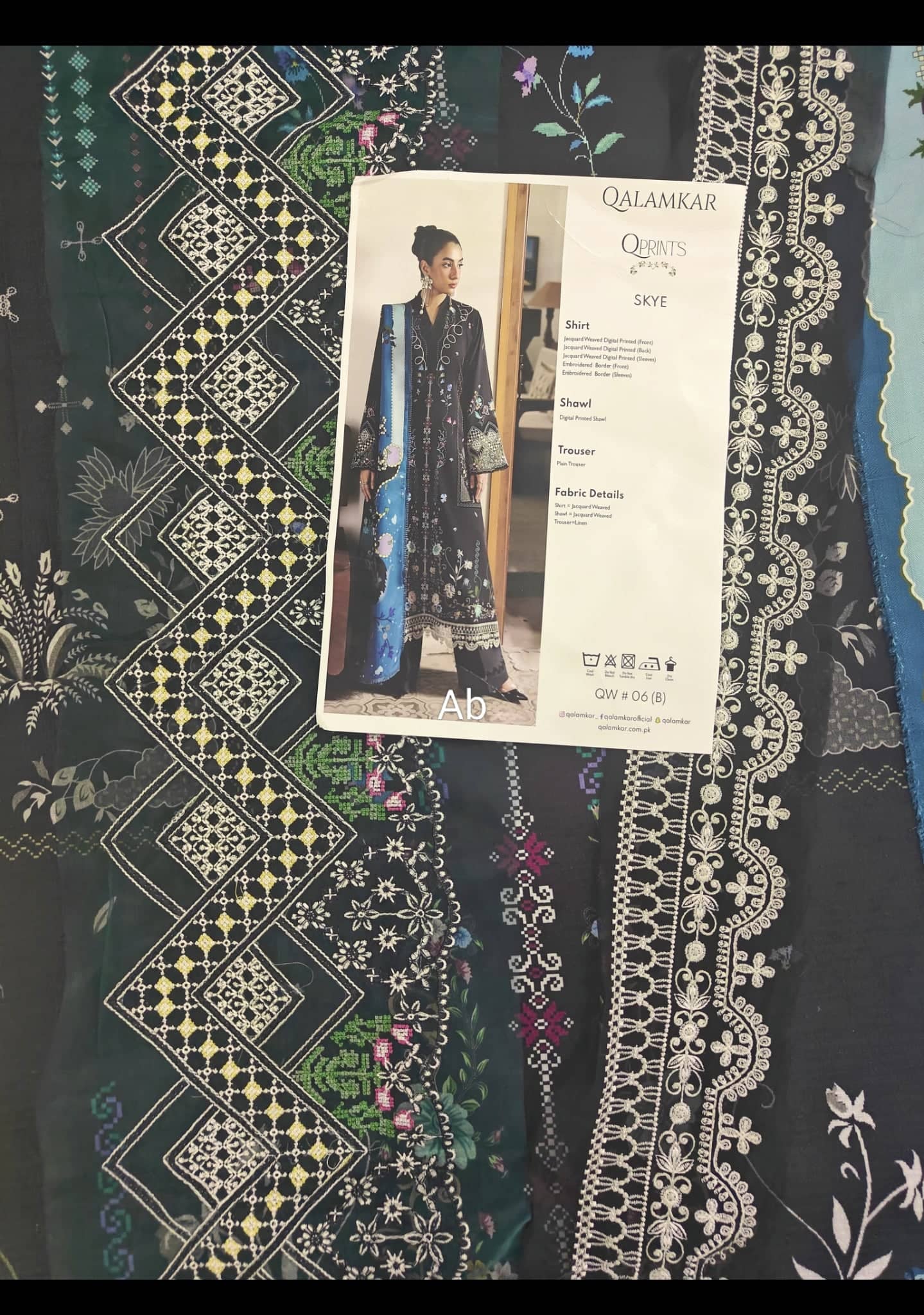 Qalamkar Q Print open pics Open Pic/Qalamkar Q Print Fall 25/QW-06 (B) SKYE