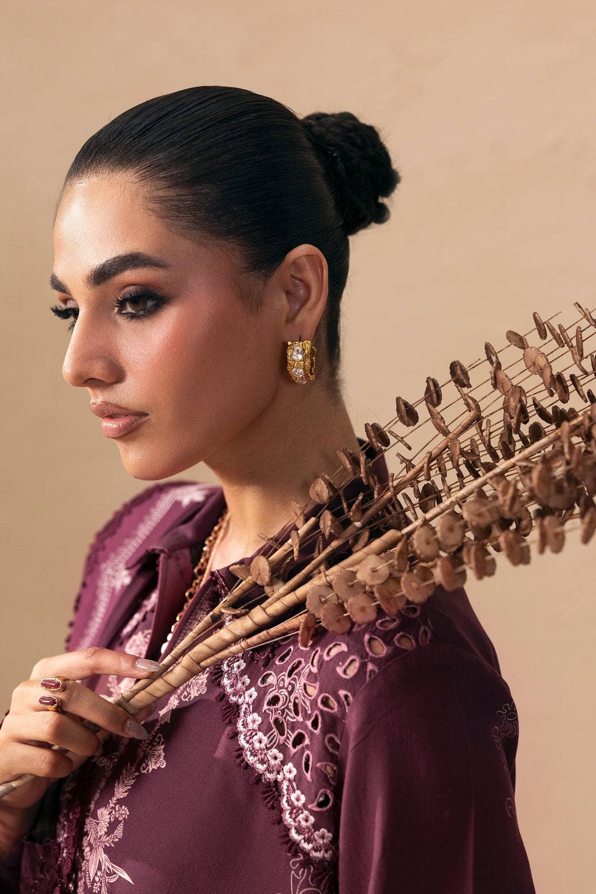 Qalamkar Q Print Winter 26/QPW-02 (B) Veena