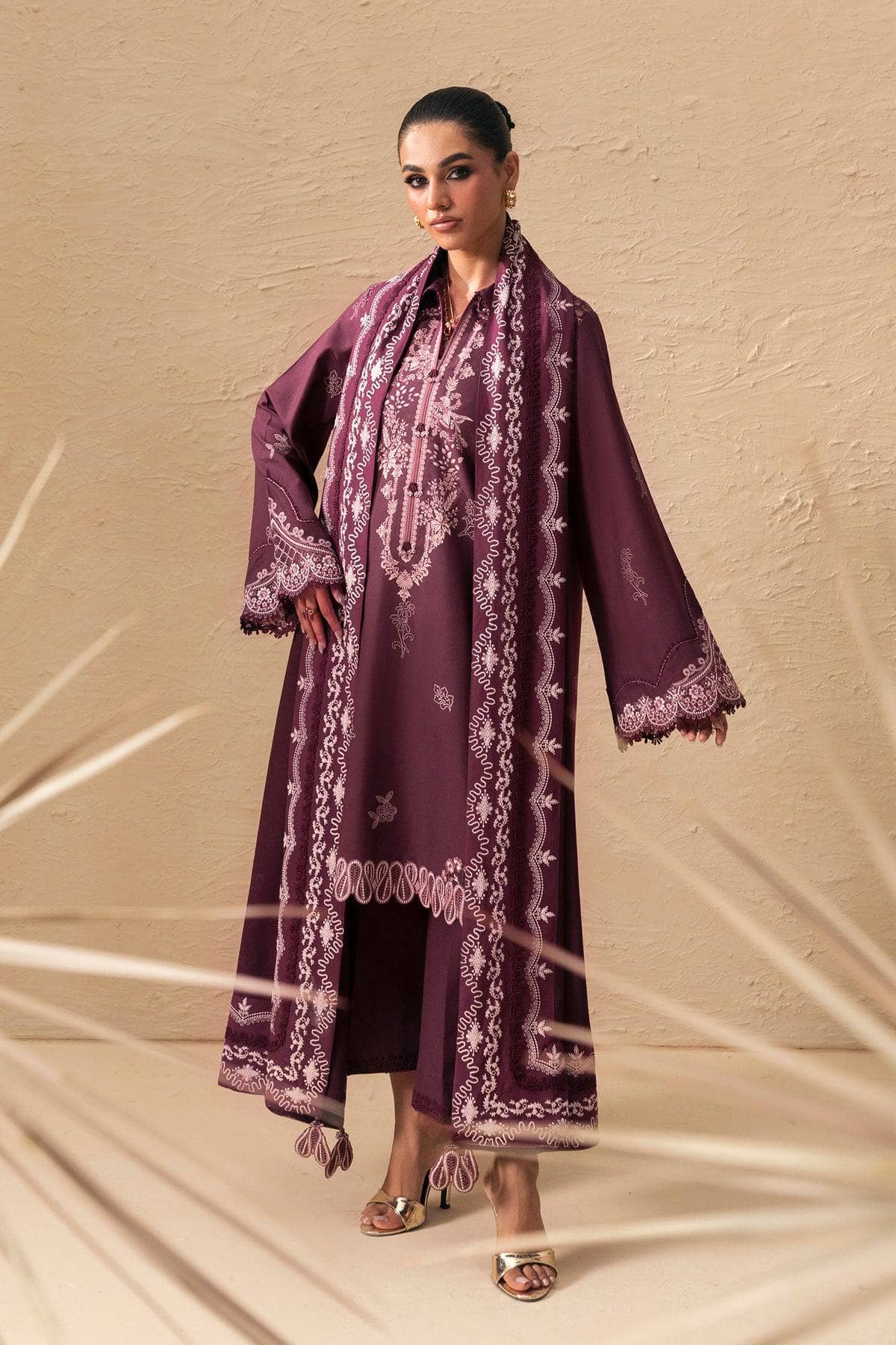 Qalamkar Q Print Winter 26/QPW-02 (B) Veena