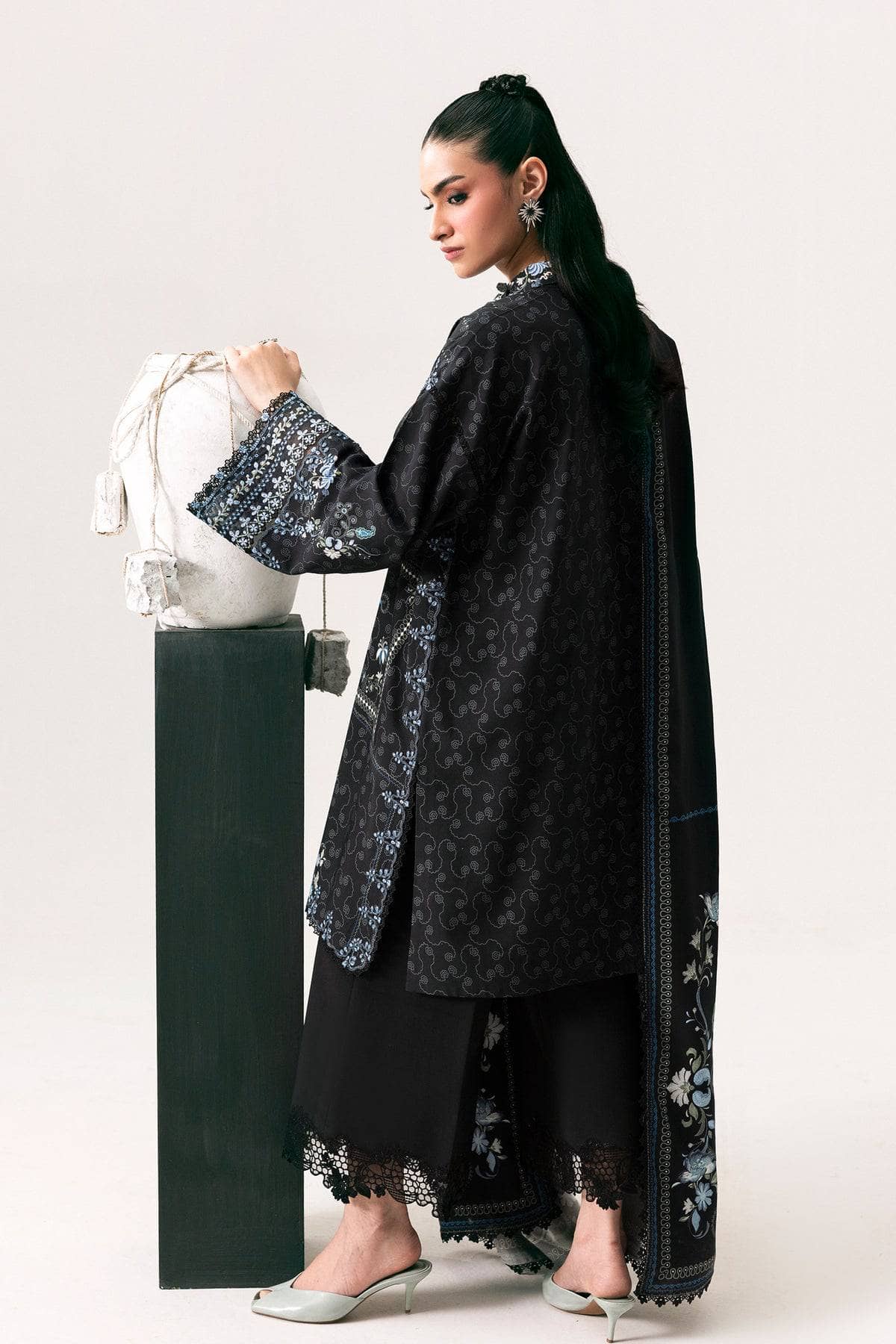 Qalamkar Q Print Winter 26/QPW-05 (A) Luna