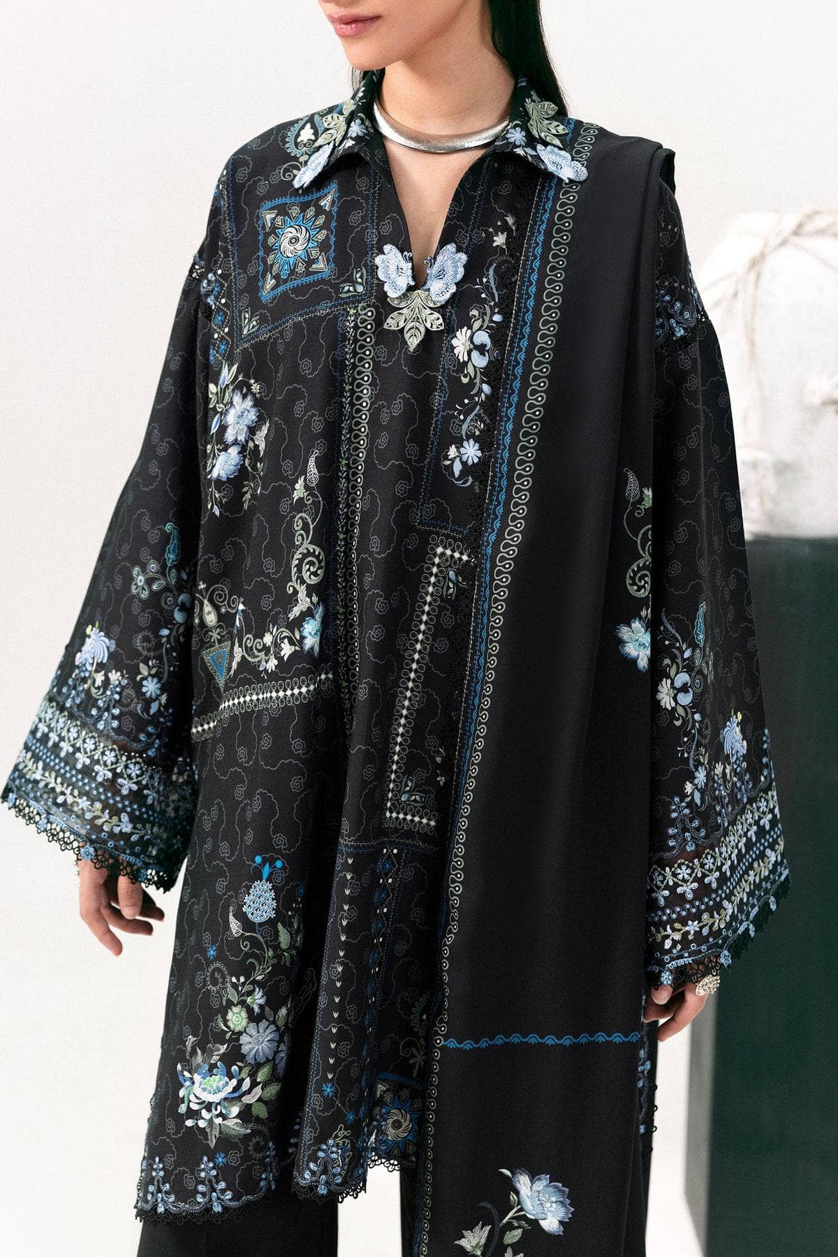 Qalamkar Q Print Winter 26/QPW-05 (A) Luna