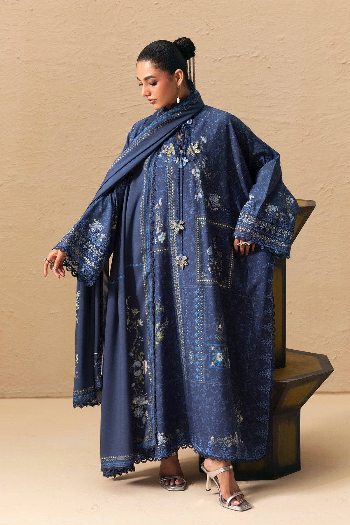 Qalamkar Q Print Winter 26/QPW-05 (B) Calina
