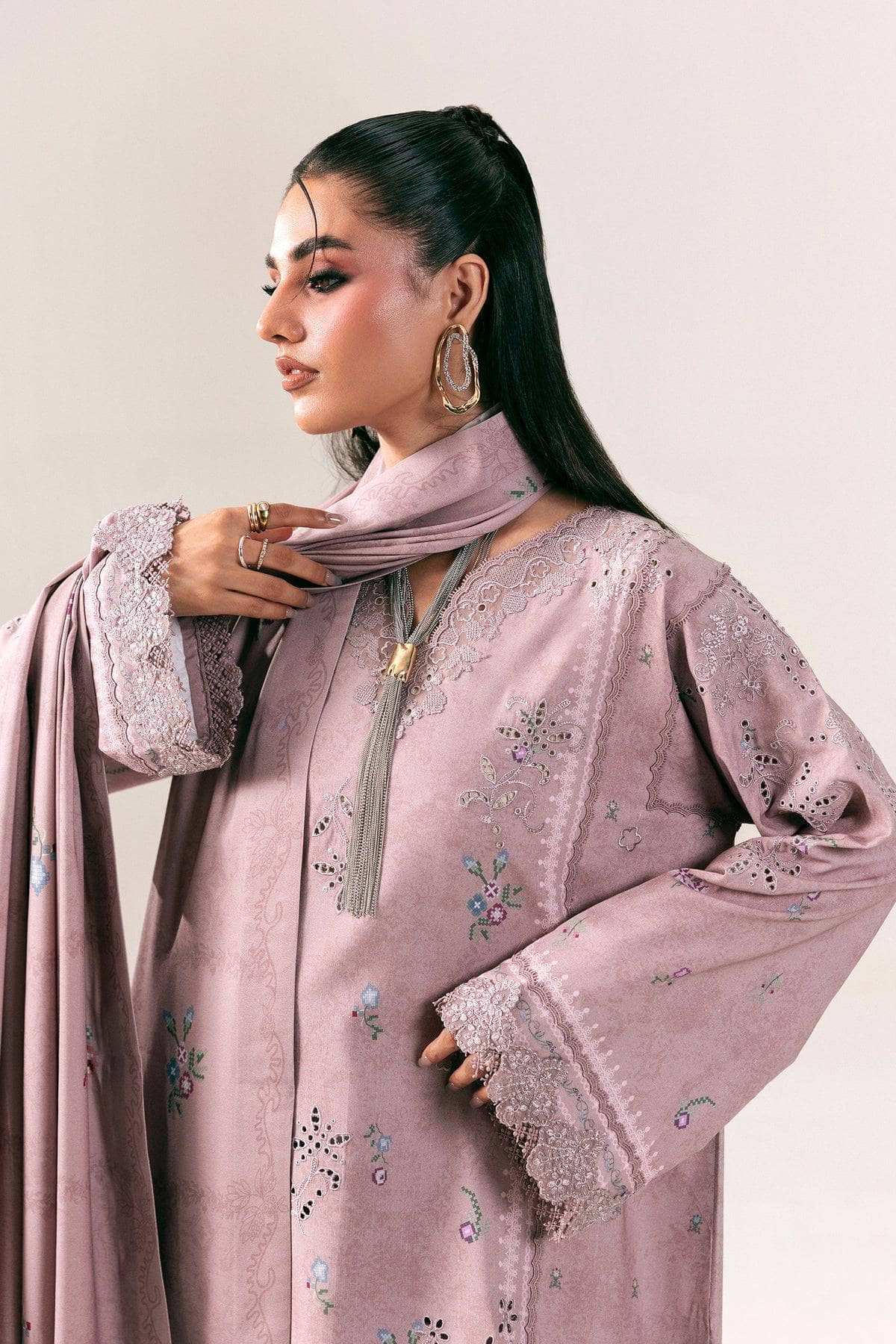 Qalamkar Q Print Winter 26/QPW-08 (B) Waniya