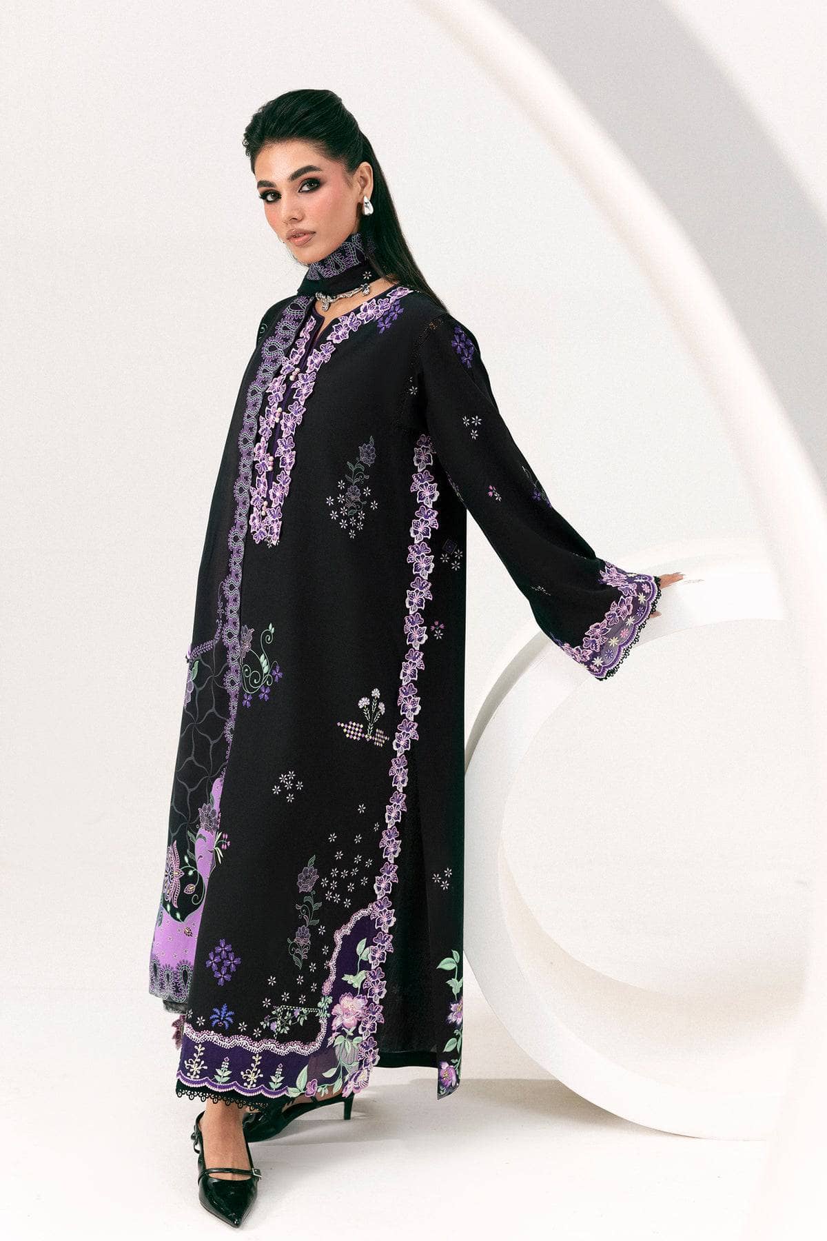 Qalamkar Q Print Winter 26/QPW-09 (B) Sajal